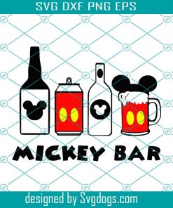 Mickey Bar svg, Disney svg, Alcohol SVG, Beer SVG