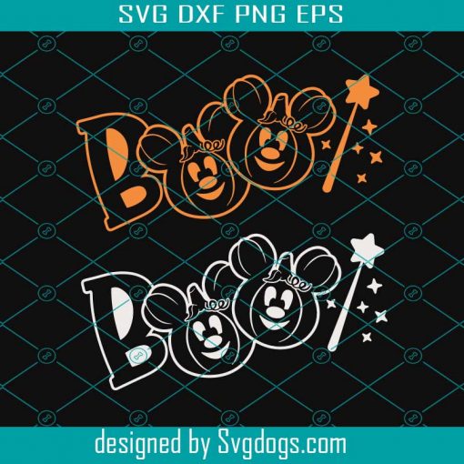 Boo Svg, Mickey Pumpkin Svg, Disney Halloween Svg