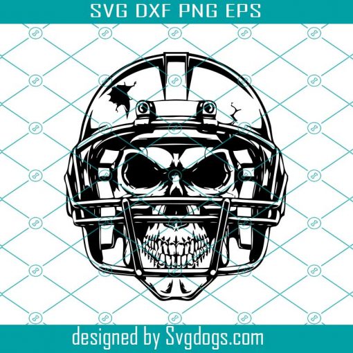 Skull Football Helmet Team Svg, High School Svg, Mascot Bones Team Pep Spirit Sport Gridiron Svg