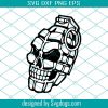 Skull Guns Svg, Pistol Revolver Cowboy Svg, Tattoo Death Biker Svg, Skull Motorcycle Svg, Club Grim Svg