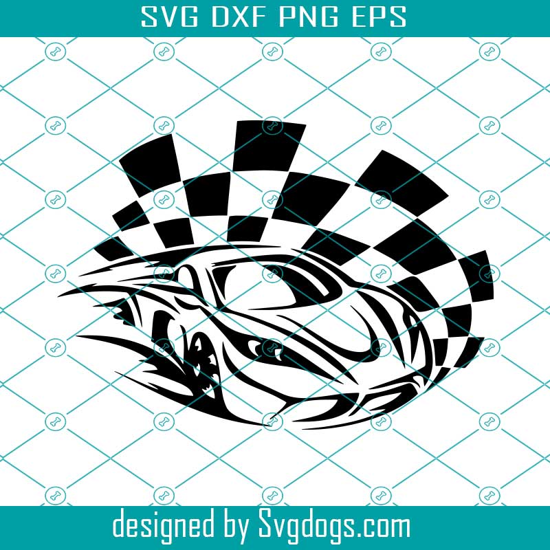 Download Speed Racer Checkered Flag Stock Car Muscle Hot Rod Racing Track Automobile Vehicle Svg Svgdogs