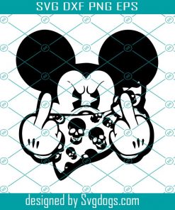 Mickey biker svg, Mickey svg, Mickey sunglases vector, Mouse vector cricut silhouette, Cool mickey svg