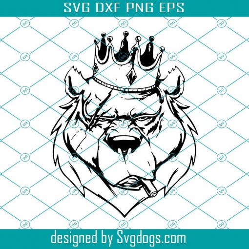 King Bear Svg, Bear Logo svg, Wild Bear Svg, Polar Bear Svg