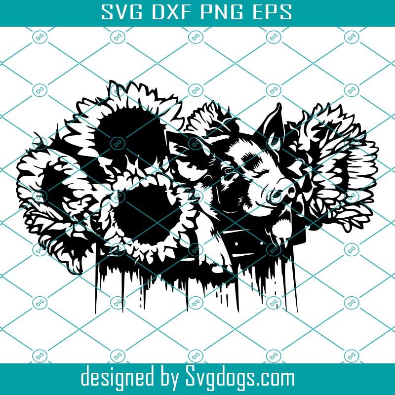 Download Pig Sunflowers Svg Files For Cricut Farm Animal Flower Piggy Piglet Cute Farmhouse Svg Svgdogs Yellowimages Mockups