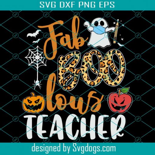 Fab Boo Lous Svg, Ghost Svg, Cute Ghost Svg, Ghost Mask Svg, Spooky Svg