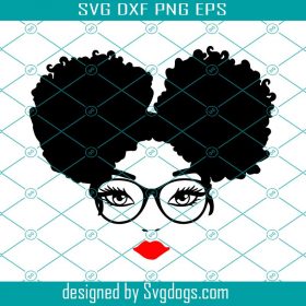 Afro Puff Svg, Woman with Glasses Svg - SVGDOGS.COM