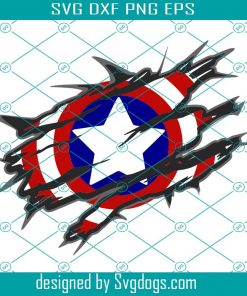 Captain America distressed shield svg