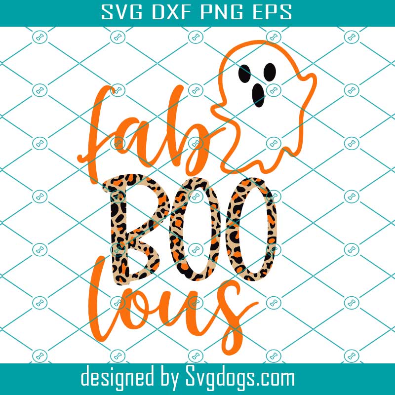 Fab Boo Lous Svg, SVG, Halloween SVG, Halloween Shirt Svg, Leopard Print Sv...