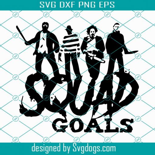 Squad Goals Horror Teams Svg, Squad Goals Svg, Horror Svg, Halloween Svg