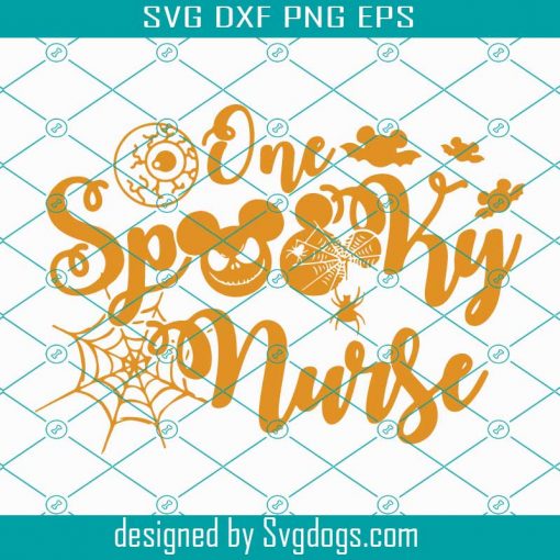 One Spooky Nurse SVG, Funny Nurse Halloween Svg, Ghost Svg