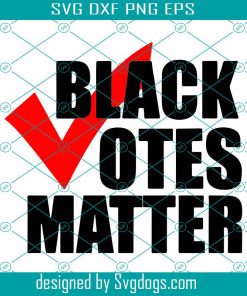 Black Votes Matter Red Check Mark SVG