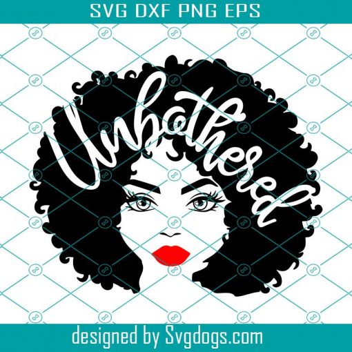 Unbothered Afro Woman Svg