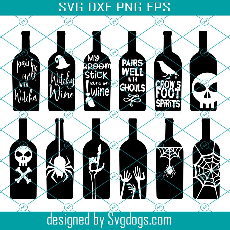 Download Halloween Wine Bag Bundle Svg Svgdogs