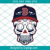 Boston Red Sox Sugar Skull Svg, Boston Red Sox Png Digital Download-gigapixel