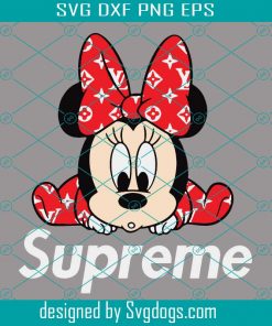 Minnie supreme SVG, Disney svg, Supreme svg