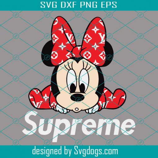 Minnie supreme SVG, Disney svg, Supreme svg