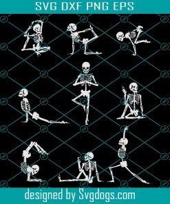 Yoga Skeleton Halloween Svg, Funny Yoga Svg, Skeleton Baby Svg, Halloween Yoga Gift Svg, Workout Halloween Gift Svg