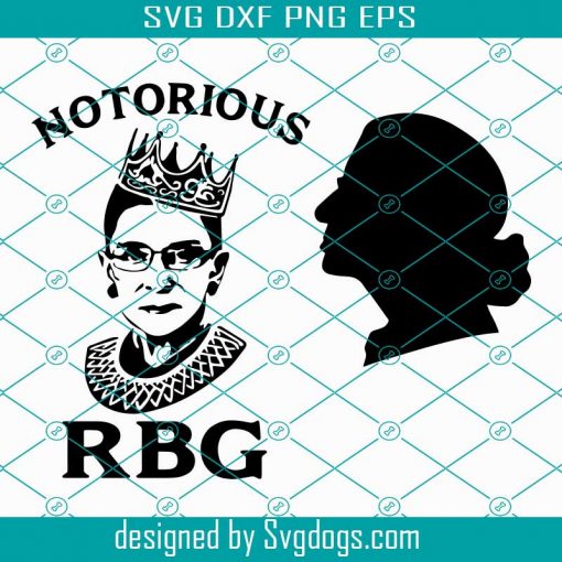 Notorius svg cutting files, vector rbg silhouette, instant download Ruth Bader Ginsburg cut files, printable rbg clipart