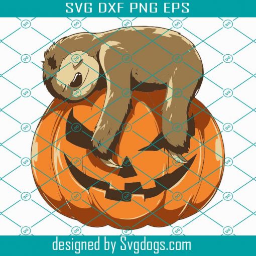 Sloth Pumpkin Halloween Svg, Sloth Pumpkin Svg, Halloween Sloth Svg, Witch With Pumpkin Svg