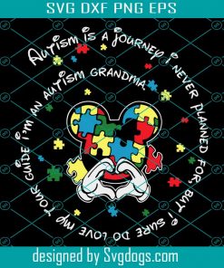 Autism is a journey i never planed for svg, mickey autism, autism harry potter svg