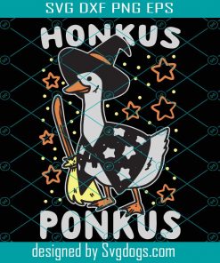 Honkus Ponkus Svg, Happy Halloween Svg, Duck Svg, Duck Witch Svg