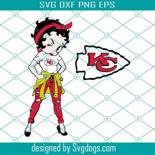 Betty Boop Kansas City Chiefs Svg