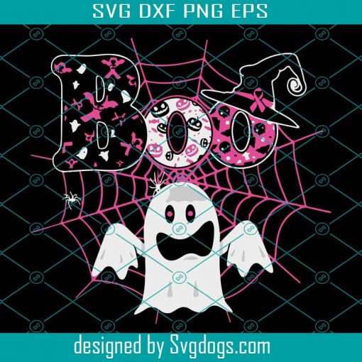 Boo Ghost Svg, Boo Svg , Cancer Awareness Svg