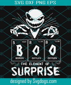 Jack Skellington Boo The Element Of Surprise Halloween SVG, Chemistry Svg