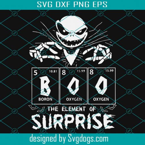 Jack Skellington Boo The Element Of Surprise Halloween SVG, Chemistry Svg