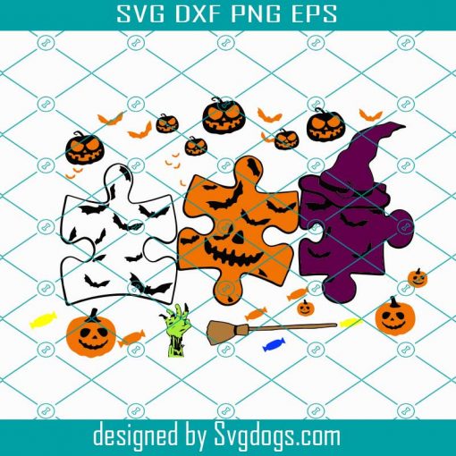 Autism Halloween Svg, Halloween Party Svg, Witch Svg, Autism Halloween Svg