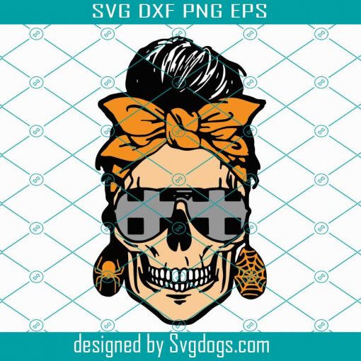 Beautiful Skeleton Lady Svg, Checked Glasses Svg, Skeleton Mask SVG, Spider Earings Svg