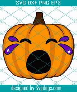 Crying Pumpkin Svg, Halloween Svg, Pumpkin Svg, Halloween Gift Svg, Scary Pumpkin Svg