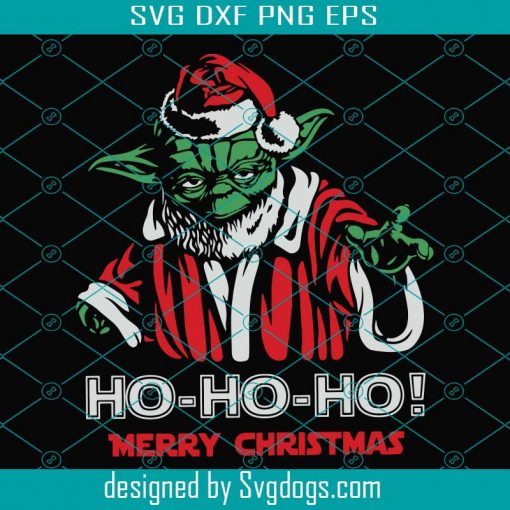 Ho Ho Ho Merry Christmas Svg, Christmas Svg, Yoda Svg, Merry Christmas Svg, Gift From Christmas Svg