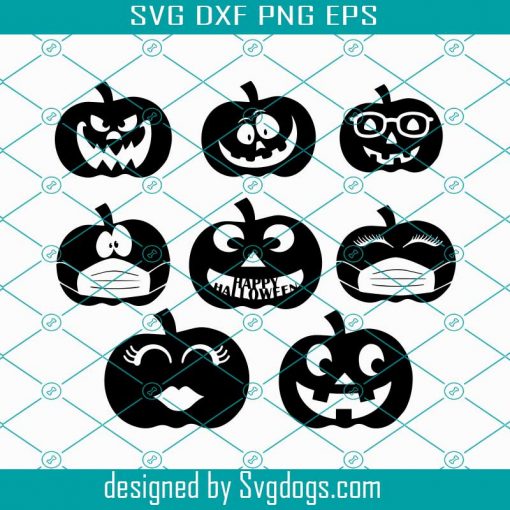 Pumpkins SVG, Jack O Lantern SVG, Pumpkin Faces SVG, Happy Halloween Svg