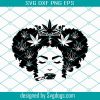 Afro Weed Queen Smoking Joint svg , Rasta Girl Smoking , Smoking Marijuana , Smoking Cannabis Svg , Afro Girl Smoking weed