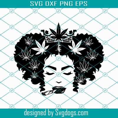 Afro Weed Queen Smoking Joint svg , Rasta Girl Smoking , Smoking ...