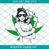 Sexy Lady Smoking Cannabis Svg, Smoking Joint,Marijuana Svg, Cannabis Svg