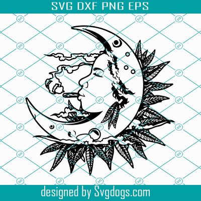 High as the Moon Svg, Afro Smoking Joint, Weed svg, Cannabis Svg ...