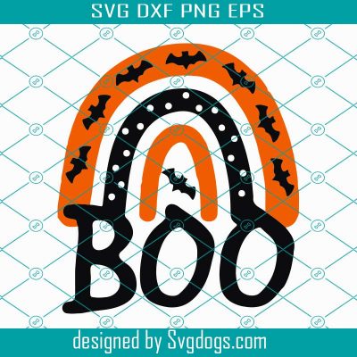 BOO Rainbow Svg, Halloween rainbows Svg, Cute Rainbow Svg