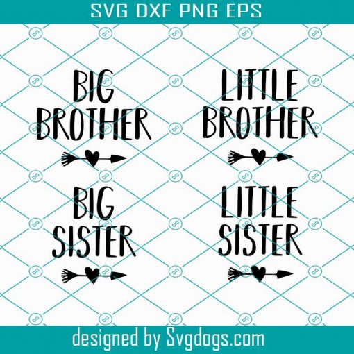 Little Brother SVG, Little Sister SVG, Big Brother svg, Big Sister SVG, Sibling svg Bundle , Little Brother png