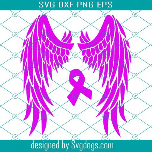 Pink Eagle Wings Svg, Breast Cancer Svg, Eagle Svg, Breast Cancer Gift, Cancer Awareness