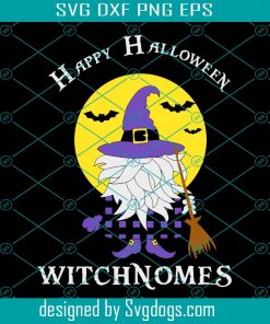 Witchnomes Svg, Halloween Svg, Gnome Svg, Gnome Halloween Svg