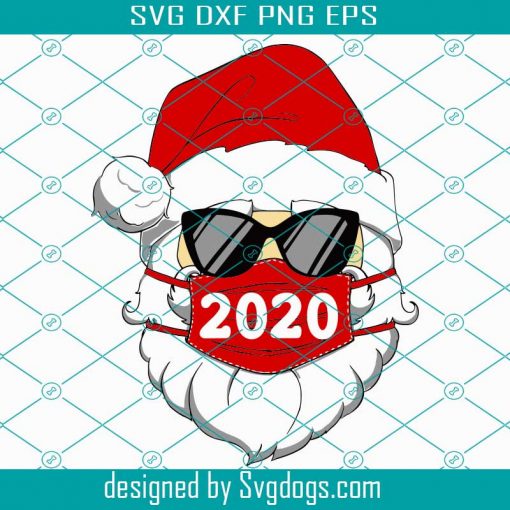 Santa With Face Mask 2020 Svg, Christmas Svg, Christmas 2020, Xmas Svg, Santa Svg, Santa Claus Svg