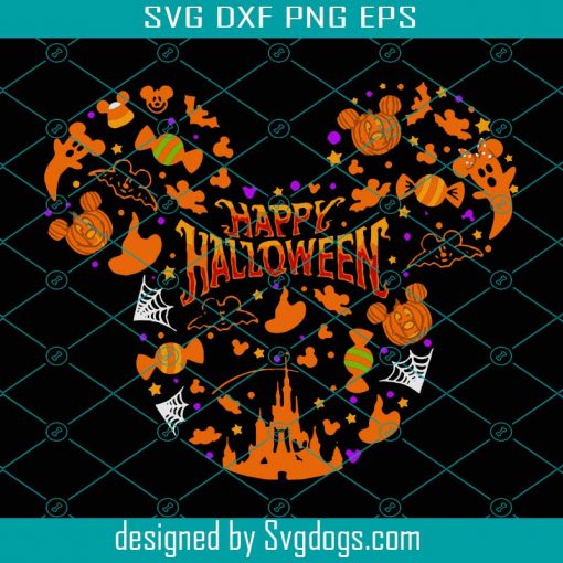 Mickey Happy Halloween Svg, Mickey Svg, Happy Halloween Svg