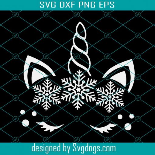 Christmas Unicorn Svg, Snowflake Unicorn Svg, Santa Svg, Funny Svg, Kids Snowman Svg, Girl Christmas Shirt Svg