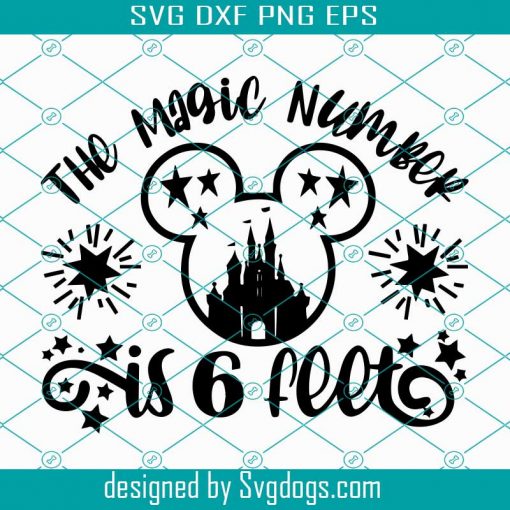 Mickey Mask svg, Minnie Mask Disney svg, The Magic Number is 6 feet svg, Social Distancing svg