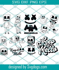 Marshmello SVG, PNG, Vector Pack, Mello Vector, DJ Vector, Marshmellow Vector, Cricut, Marchmello Clipart, Keep It Mello svg