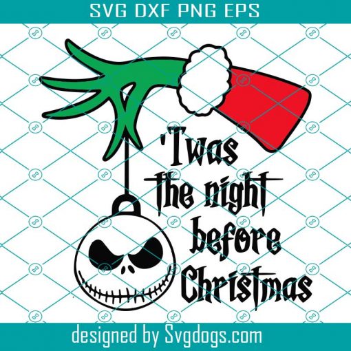 Twas the Night Before Christmas Svg, Disney Christmas Svg, Nightmare Before Christmas Svg