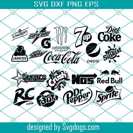 Soda Drinks Vector Pack , Soda Vector Pack, Soda Brands SVG, Soft Drink Vector, 7up Vector, Fanta Vector, Soda Drink Cricut Vinyl Cutting Files