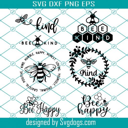 Bee Kind Svg, Bee Happy svg, SVG, Cricut, Be Kind, Be Happy T-shirt